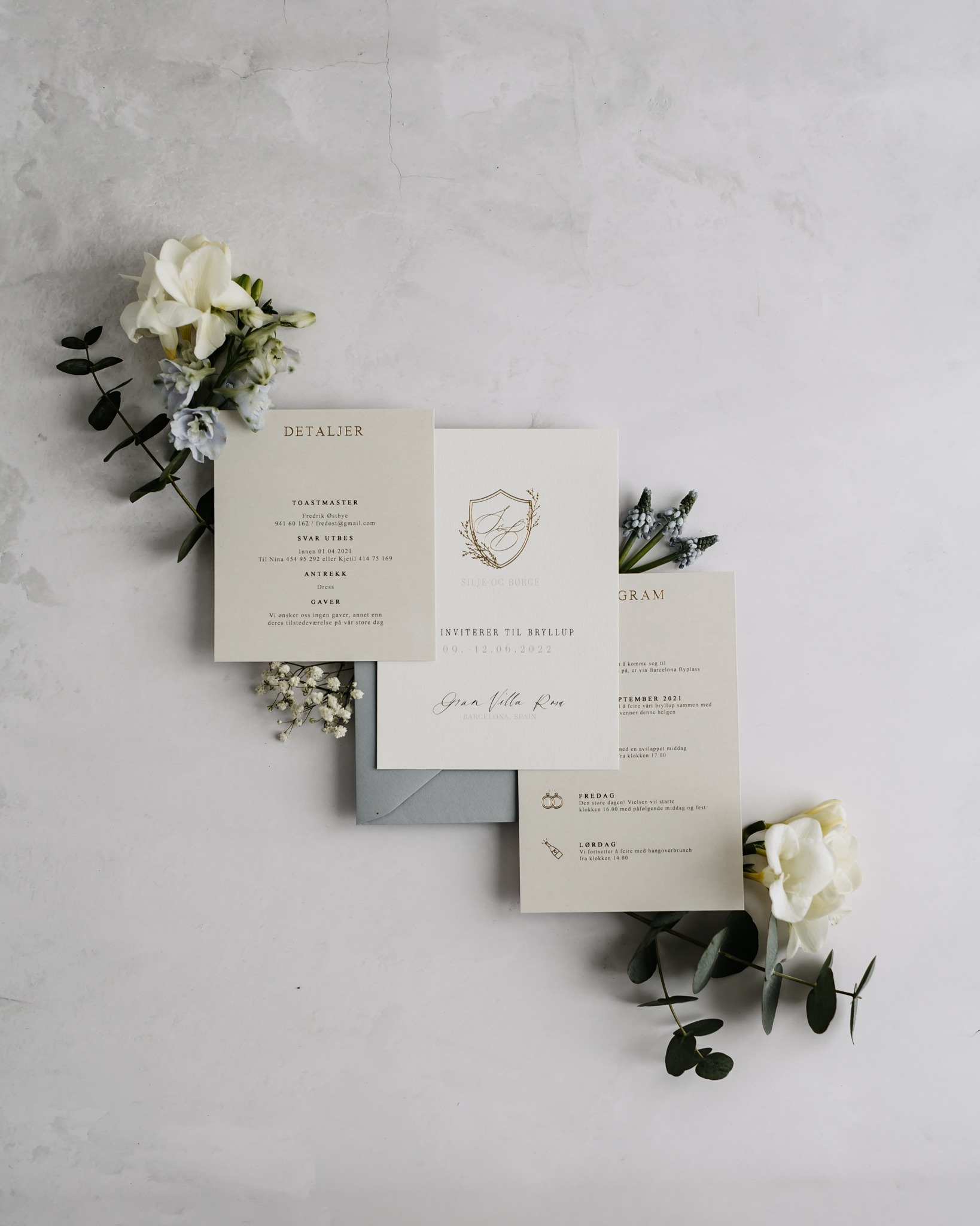 wedding flatlay